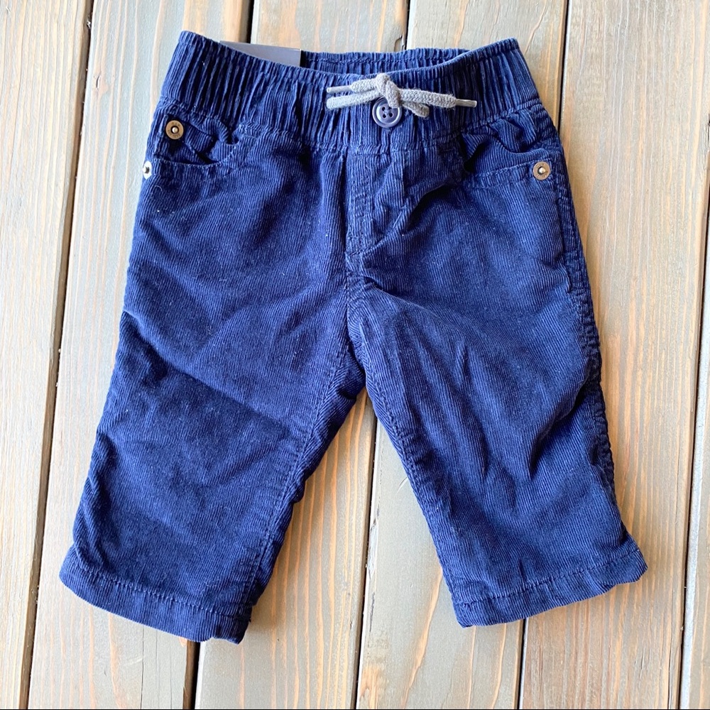 NWT Baby GAP Blue Corduroy Pants sz 0-3 months